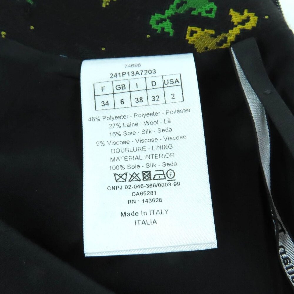 Christian Dior 241 P13 A7203 Lining 100% Silk Pixel Zodiac Center - Picture 6 of 10